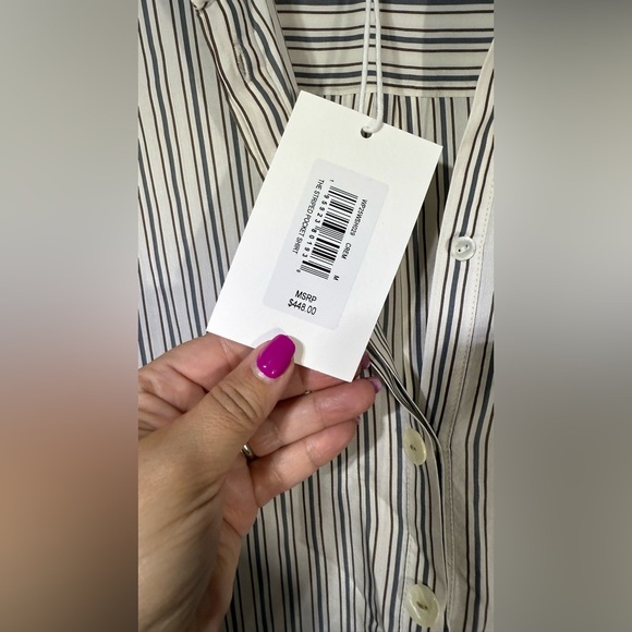NWT FRAME THE STRIPED POCKET SHIRT - Picture 3 of 6